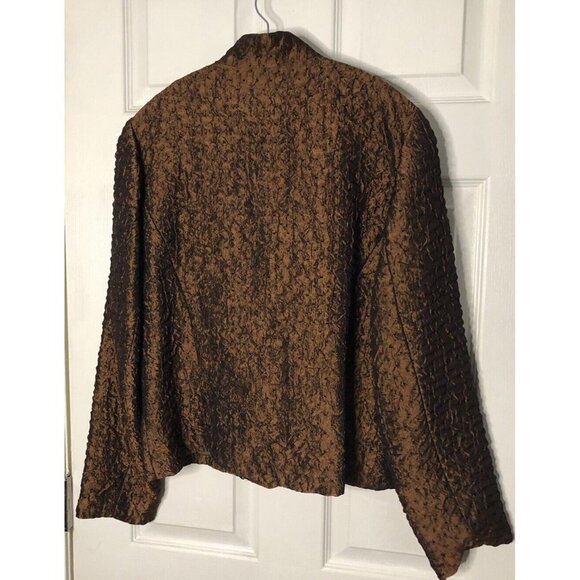 coldwater creek jacket medium Quilted Bronze Casual Lightweight Button Down - Picture 6 of 11